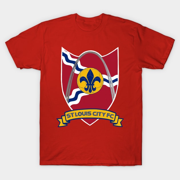 St. Louis FC White Border T-Shirt by DistractedGeek